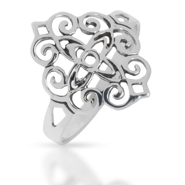 925 Sterling silver ring - flower star