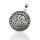 Pferde-Amulett mit Spiralen und Runenkreis aus 925er Silber