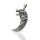 Fenriswolf-Anhänger „Nawgan“ mit Triquetra aus 925er Silber