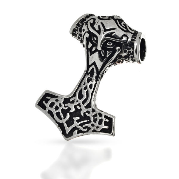 925 Sterling Silberanhänger - Thors Hammer "Odin"