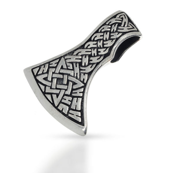 925 Sterling Silberanhänger - Mammenaxt - Keltischer Knoten