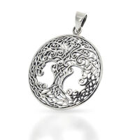 Tree of Life Pendant with Spiral and Interlace Motifs in...