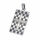 Stainless steel pendant - cross on checkerboard pattern