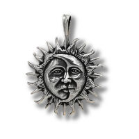 925 Silberanhänger – Sonne und Mond mit...