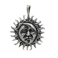 925 Silberanhänger – Sonne und Mond mit...