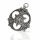Großer Triquetra-Anhänger mit Spiralornamenten aus 925er Silber