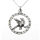 925 Sterling Silver Pendant - Runic Circle Hugin and Munin