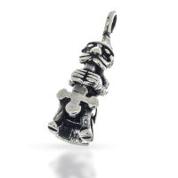 Kleiner Thor-Anhänger als Figur mit Hammer aus 925er...