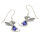 925 Sterling Silver Earrings - Fairy with Sphere - Blue