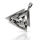 Valknut Pendant with Three Interlocked Triangles in 925 Sterling Silver