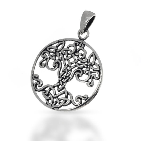 Tree of Life Pendant with Celtic Knot Pattern in 925 Sterling Silver