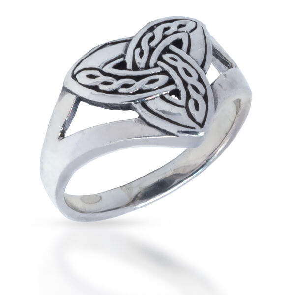 925 Sterling Silberring - Keltisches Symbol "Trinity" 54 (17,2 Ø) 6,8 US