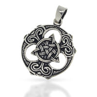 Triquetra Pendant with Spiral Border in 925 Sterling Silver