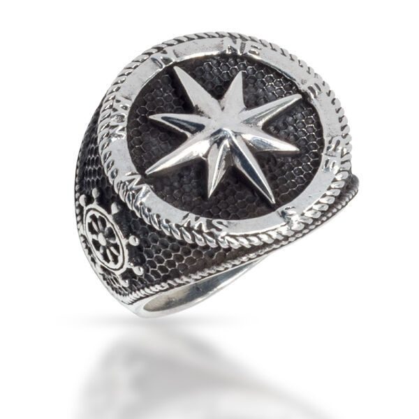 925 Sterling Silver Ring - Compass "Needle" 67 (21,3 Ø) 11,8 US
