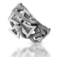 925 Sterling Silberring - Eisernes Kreuz "Schlangengrube" 67 (21,3 Ø) 11,8 US