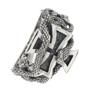 925 Sterling Silberring - Eisernes Kreuz "Schlangengrube" 67 (21,3 Ø) 11,8 US