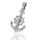 925 Sterling Silberanhänger - Seemannsanker mit Steuerrad "Octupus"