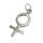 925 Sterling silver pendant - female sign Venus symbol