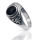 925 Sterling Silberring - Onyx Sigyns Loyalty 63 (20,1...