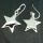 925 Sterling Silver Drop Earrings – Broad Stars with Curved Surfaces