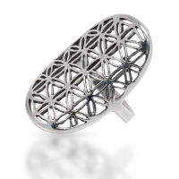 925 Sterling Silver Ring - Flower of Life