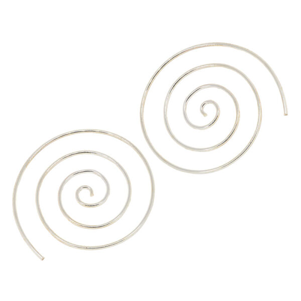 Silver Earrings - Spiral