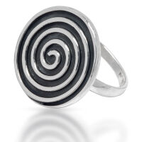 925 Sterling Silberring - Spirale