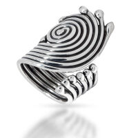 925 Sterling Silberring - Spirale