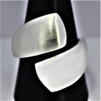 925 Sterling Silberring - Silver Fang - Mattiert und Poliert 56 (17,8 Ø) 7,6 US