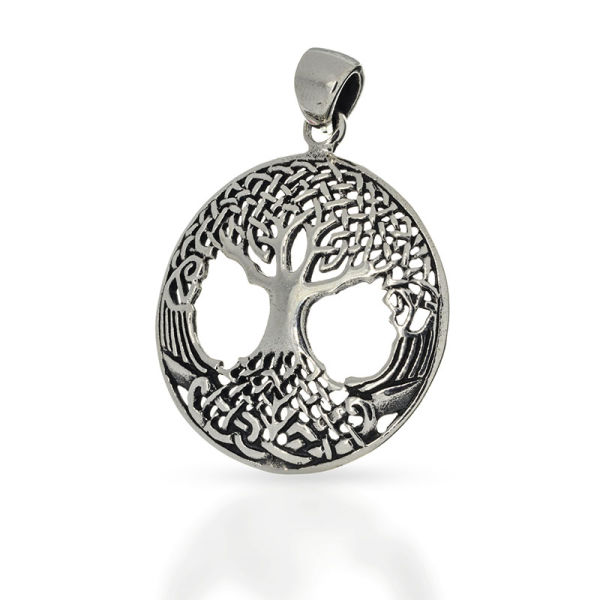 925 Sterling Silberanhänger - Lebensbaum
