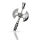 Doppelaxt-Anhänger „Tyr“ mit Flechtgriff aus 925er Silber