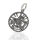 925 Sterling Silberanhänger - Pentagramm mit Zeichen