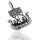 Viking Ship Pendant with Crew and Diamond Sail in 925 Sterling Silver