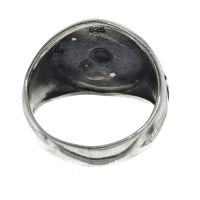 925 Sterling Silberring - Helm des Awe mit Walknoten