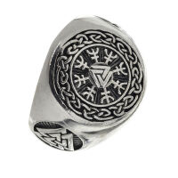 925 Sterling Silberring - Helm des Awe mit Walknoten 67 (21,3 Ø) 11,8 US