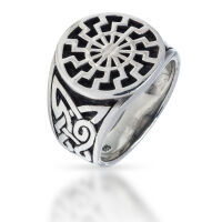925 Sterling Silver Ring - Black Sun 67 (21,3 Ø) 11,8 US