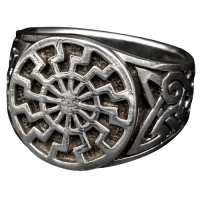 925 Sterling Silver Ring - Black Sun 67 (21,3 Ø) 11,8 US