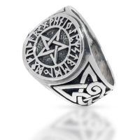 925 Sterling Silver Ring - "Pentagram"