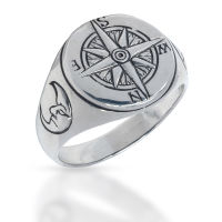 925 Sterling Silver Ring - Compass "Fjord