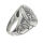 925 Sterling Silberring - Kompass "Fjord" 64 (20,4 Ø) 10,7 US