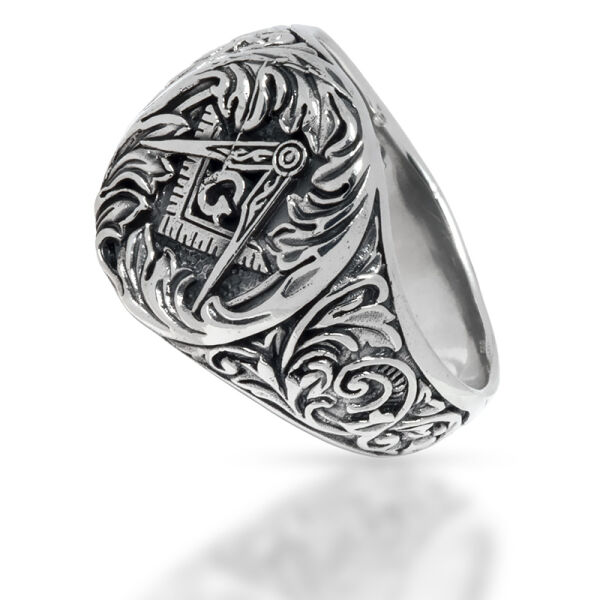 925 Sterling Silberring - Freimaurer 59 (18,8 Ø) 8,7 US
