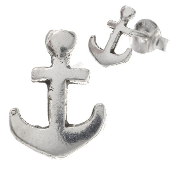 925 Sterling Silberohrstecker - Anker "Ahoi"