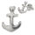 925 Sterling Silberohrstecker - Anker "Ahoi"