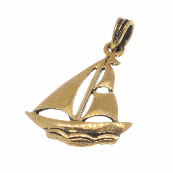Bronzeanhänger - Segelschiff