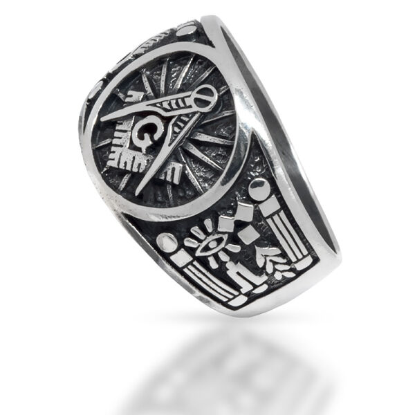 925 Sterling silver ring - Freemason 72 (22,8 Ø) 13,8 US