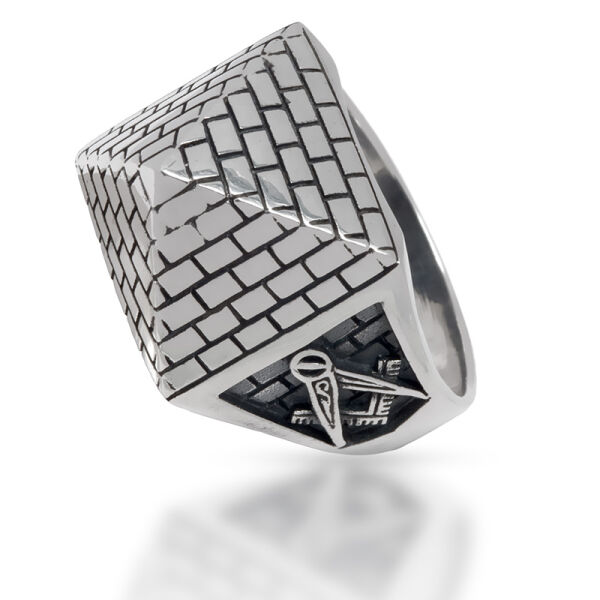 925 Sterling Silberring - Freimaurer Pyramide 62 (19,7 Ø) 9,9 US