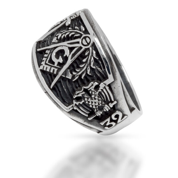 925 Sterling Silberring - Freimaurer 64 (20,4 Ø) 10,7 US