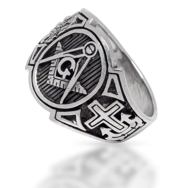 925 Sterling Silberring - Freimaurer