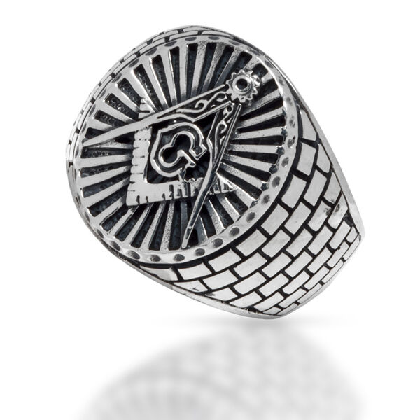 925 Sterling Silberring - Freimaurer 56 (17,8 Ø) 7,6 US