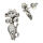 Silver Stud Earrings - Cat with Bow Tie “Thea”